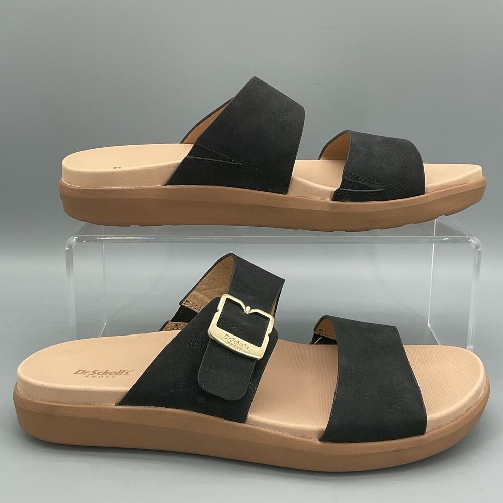 NEW Dr. Scholl’s Womens All Time Slide Sandals Black Size 8.5M